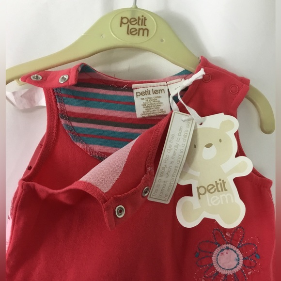 Petit Lem Baby Girl Romper 3 Piece Size 3 Month New - Picture 6 of 6
